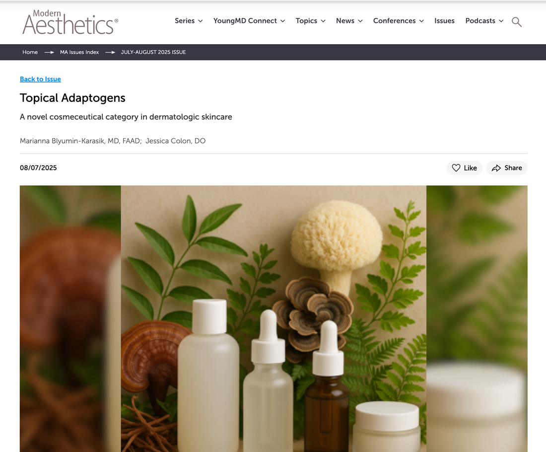 Modern Aesthetics Features Stamina Cosmetics as Novel Topical Adaptogens